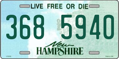 NH license plate 3685940