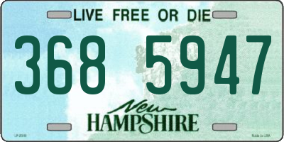 NH license plate 3685947