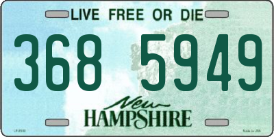 NH license plate 3685949