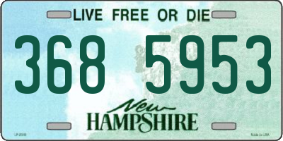 NH license plate 3685953
