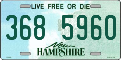 NH license plate 3685960