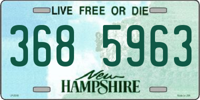 NH license plate 3685963