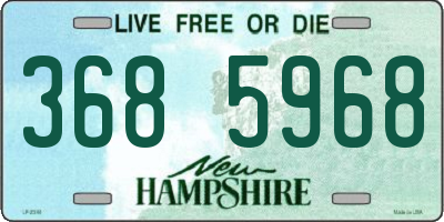 NH license plate 3685968