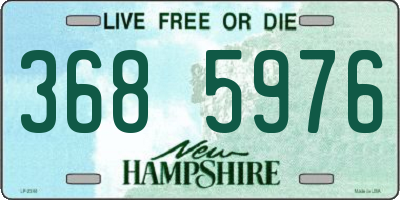 NH license plate 3685976