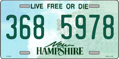 NH license plate 3685978
