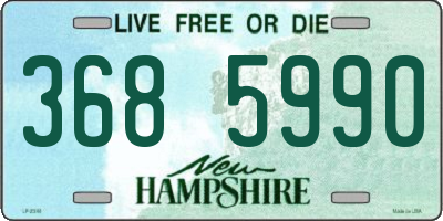 NH license plate 3685990