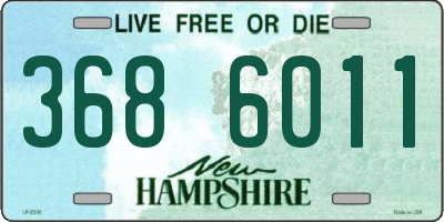 NH license plate 3686011