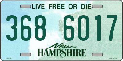 NH license plate 3686017