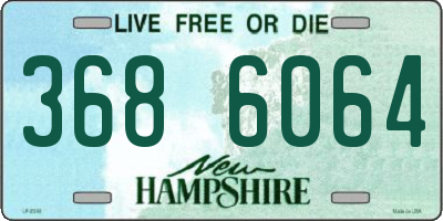 NH license plate 3686064