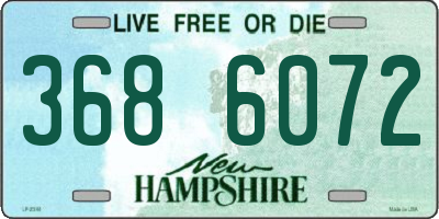 NH license plate 3686072