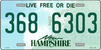 NH license plate 3686303