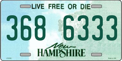 NH license plate 3686333
