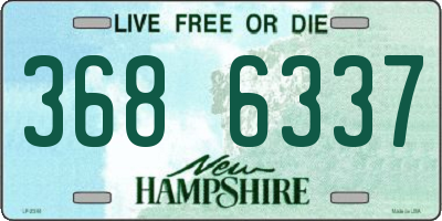 NH license plate 3686337