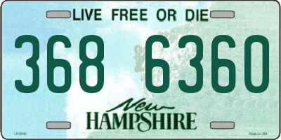 NH license plate 3686360