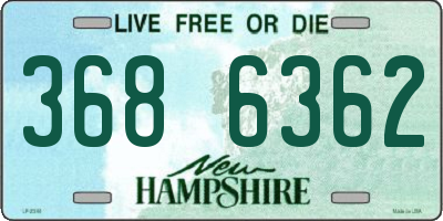 NH license plate 3686362