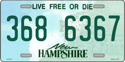 NH license plate 3686367