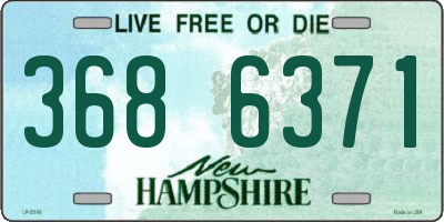 NH license plate 3686371