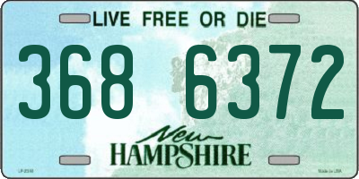 NH license plate 3686372