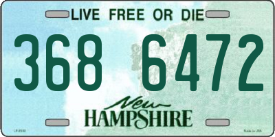 NH license plate 3686472