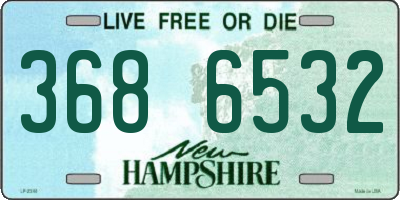 NH license plate 3686532