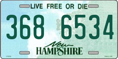 NH license plate 3686534