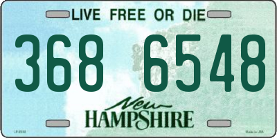 NH license plate 3686548