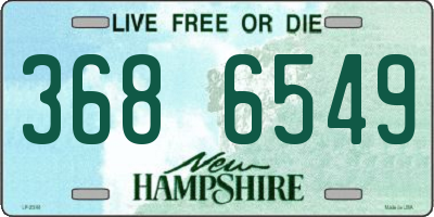 NH license plate 3686549