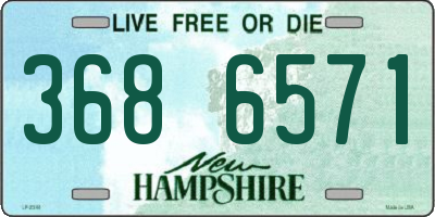 NH license plate 3686571