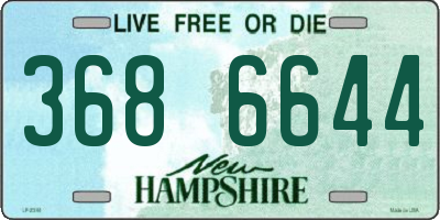 NH license plate 3686644