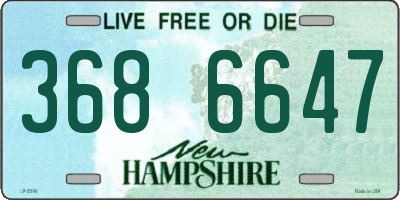 NH license plate 3686647