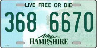 NH license plate 3686670