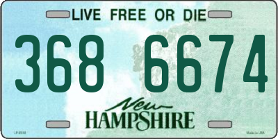NH license plate 3686674