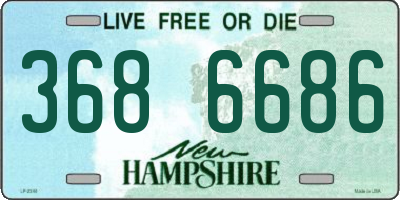 NH license plate 3686686