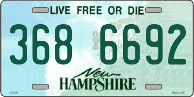 NH license plate 3686692