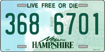 NH license plate 3686701