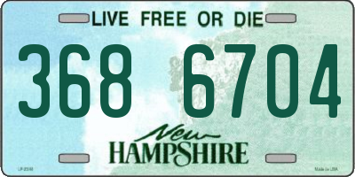 NH license plate 3686704