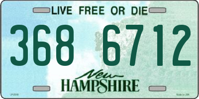 NH license plate 3686712