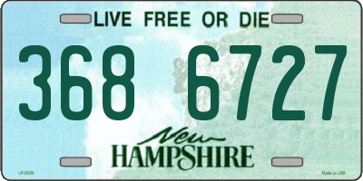 NH license plate 3686727