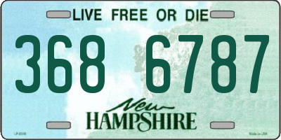 NH license plate 3686787