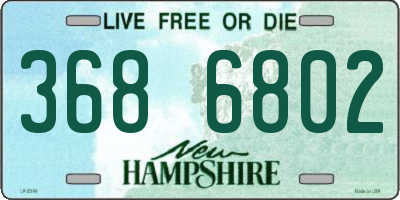 NH license plate 3686802
