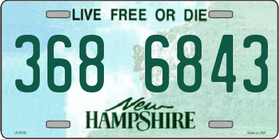 NH license plate 3686843