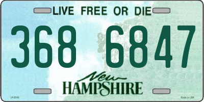 NH license plate 3686847