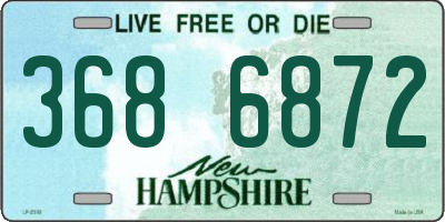 NH license plate 3686872