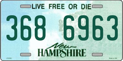NH license plate 3686963