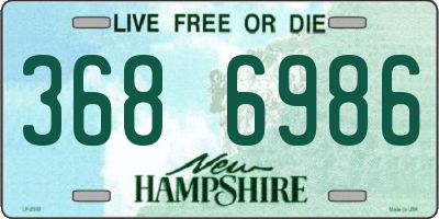 NH license plate 3686986