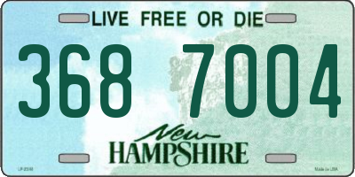 NH license plate 3687004
