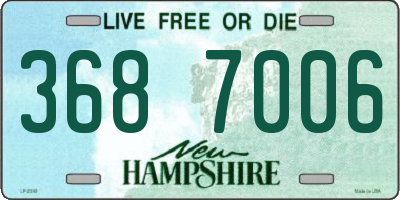 NH license plate 3687006
