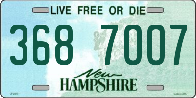 NH license plate 3687007