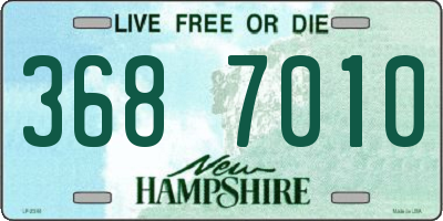 NH license plate 3687010