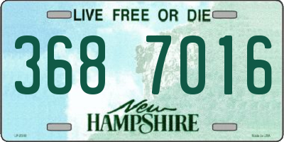 NH license plate 3687016